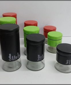 3Pcs Canister sets Tea, Sugar and Coffee
