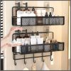 2pc set Portable Hanging Wall-mounted Storage Rack No-drilling