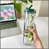 700ml Cute Water Bottle With Foldable Straw