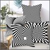 2 Pcs 45X45CM Geometric Contrast Color Print Pillowcase