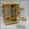 12pcs Jar Rotating bamboo spice rack