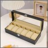 12 slots leather watch organizer