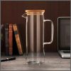 1.2L Heat resistant glass jug with an Airtight bamboo lid