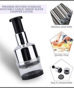 Hand pressure onion chopper