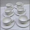 6Pcs Ceramic capussino cups with saucers