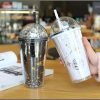500ml Ice cup astronaut design with glitters