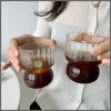 300ml Glass Cup Cute Stripes resistant cup