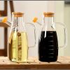 1000ml Glass Oil Bottle with Bamboo Lid