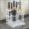 Kitchen Cutlery organizer Stand with Bottom Drip Tray