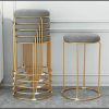 HEDMAI Vanity Stool for Bedroom, Artificial Dutch Velvet Household Round Dining Stool