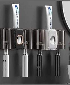Creative Automatic Toothpaste Squeezer &Toothbrush Holder Set