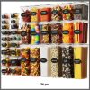 36pcs Bpa free airtight plastic containers