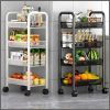 4 layer Multifunctional mesh design storage trolley