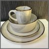 24Pcs set marble effect  ceramic dinner set