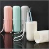 Portable toothbrush and toothpaste holder