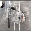 Irregular Grain Beautiful Wall Mounted  toothbrush / toothpaste holder with 3 cups