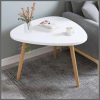 Wood Triangle Side Easy Assembly Table, Nightstand Coffee End Table