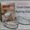 2Pcs Redberry Glass Oval Baking Dish