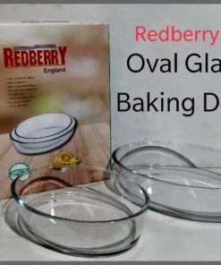 2Pcs Redberry Glass Oval Baking Dish