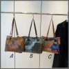 Geometry pattern solid colour underarm shoulder bags