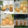 3 Sets L.E.D Glass Candles with Remote control