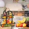 2 Layer Fruit basket metallic mesh