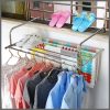 Multipurpose stainless steel expandable foldable balcony clothes and shoe drying rack