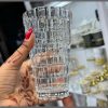 260ml 6Pcs Clear Highball stackable glass cup With Gold Rim