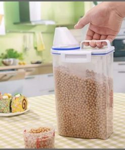 2L Cereal Storage Container with measuring cup and handle