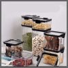 8pcs Transparent Acrylic Airtight Cereal Food/Pantry Storage Containers with stickers and pen