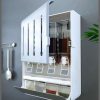 Executive multipurpose 4 way liquid dispenser with 4 spice holders +Spoons