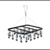 26 peg metallic cloth drying rack hanger