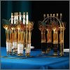 24Pcs gold Marble Cutlery Set with stand