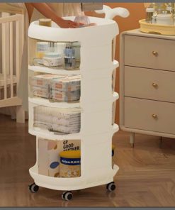 4 tier Multiple purposes Baby Supplies Shelf Whale Cart