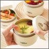 Round 550ml Bento Lunch Box,Stainless Steel with Lid