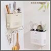 Multi functional kitchen cutlery storage rack drainer