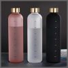 1L BPA Free Water Cup Frosted Plastic Space Cup with Time Scale