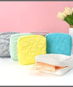 Candy Color Square Glossy Cosmetic Bag Makeup Bag