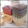 Handheld Woven Basket Organizer Laundry Basket Clothing Storage Baskets