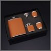 2 Portable hip flask set with 2 tot glasses and funnel