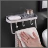 Double walled soap holder with hooks