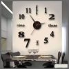 Big acrylic 3D wall clock DIY numbers