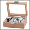 3 slots wooden watch organizer