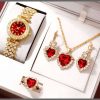 Golden luxury jewelry set
