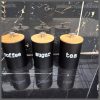 3Pcs Alloy  Canister Set with Bamboo Lid
