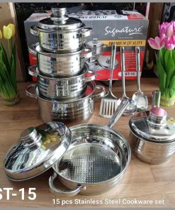 15Pcs Signature Stainless steel cookware set