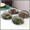 Round Acrylic Clear Food cover with base dish Microwavable