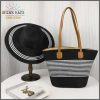 Summer Straw Woven Beach Bag and Hat