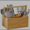 Portable countertop/kitchen cutlery organizer with handle