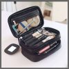 Waterproof double layer cosmetic storage bag/makeup bag with mirror